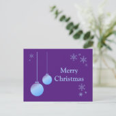 Carte Postale Ornements de Noël modernes et flocons de neige (Debout devant)