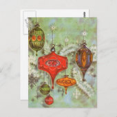 Carte Postale Ornements en verre vintage (Devant / Derrière)