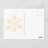 Carte Postale Ornements Snowflake Or (Dos)