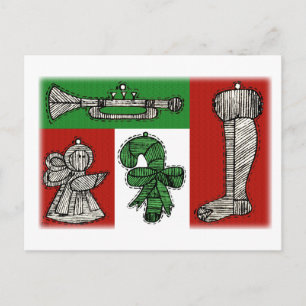 Carte Postale Ornements vintages