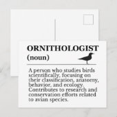 Carte Postale Ornithologist Definition - Vogelkunde (Birdwatchin (Devant / Derrière)