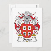 Carte Postale Orozco Family Crest (Devant / Derrière)