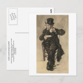 Carte Postale Orphan Man Boire du café, Vincent van Gogh (Devant / Derrière)