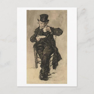 Carte Postale Orphan Man Boire du café, Vincent van Gogh