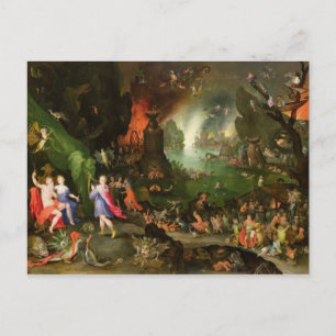 Carte Postale Orphée avec une harpe Jouer à Pluton