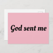 Carte Postale orpheline Black Allison citation Dieu m'a envoyé (Devant / Derrière)