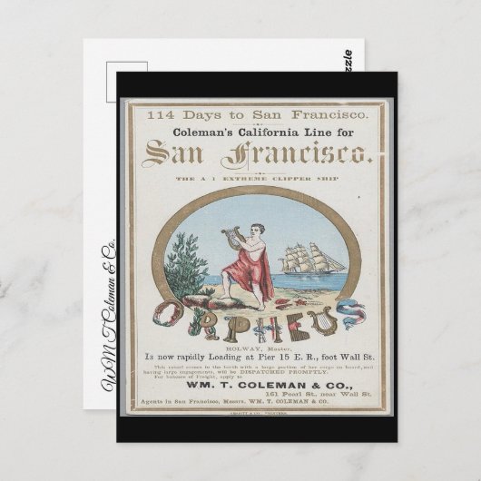 Carte Postale Orpheus Clipper (Devant / Derrière)
