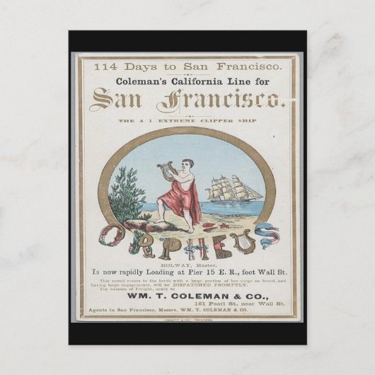 Carte Postale Orpheus Clipper (Devant)