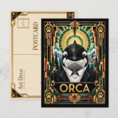 Carte Postale Orque, faune Art déco (Devant / Derrière)