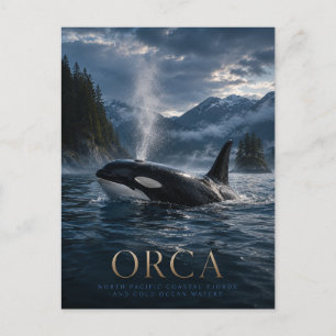 Carte Postale Orque Fjord du Pacifique Nord ANIMALS