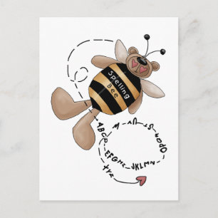 Carte Postale Orthographe des t-shirts et cadeaux Bee