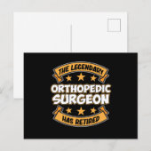 Carte Postale Orthopedic Surgeon Retirement Surgery Medical (Devant / Derrière)