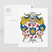 Carte Postale Ortiz Family Crest (Devant / Derrière)