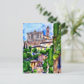 Carte Postale Orvieto, Italie, Peinture aquarelle (Debout devant)