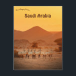 Carte Postale Oryx arabe Néom Arabie saoudite<br><div class="desc">Cette carte postale présente l'Oryx d'Arabie à Neom, en Arabie saoudite. Selon le photographe NEOM (2023), "Les Oryx d'Arabie marchent sur les sables de NEOM pour la première fois en 100 ans dans le cadre de l'initiative de lâcher d'animaux sauvages dans la réserve naturelle de NEOM, Réserve naturelle - NEOM,...</div>