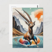 Carte Postale Oryx profite de Float Trip (Devant / Derrière)