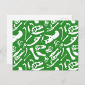 Carte Postale Os de dinosaure (vert) (Devant / Derrière)