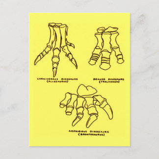 Carte Postale Os Pieds Dinosaur