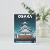 Carte Postale Osaka Castle Japan Voyage de nuit (Debout devant)
