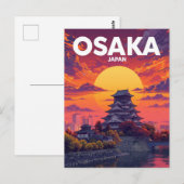 Carte Postale Osaka Castle Sunset Dreams (Devant / Derrière)