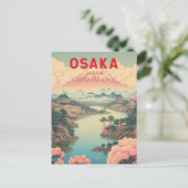Carte Postale Osaka Japan Mount Fuji Travel Art Vintage (Debout devant)