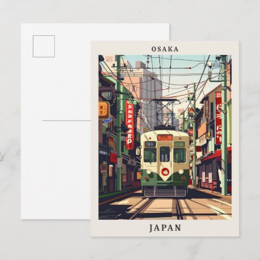 Carte Postale Osaka Japon Elegant Vintage voyage Art (Devant / Derrière)
