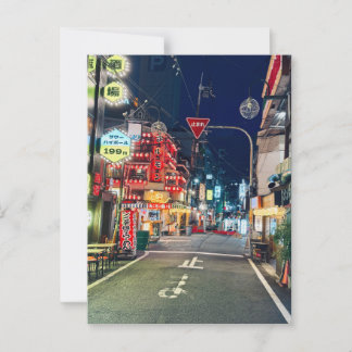 Carte Postale Osaka Neonstrasse de nuit Urban Japon