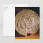 Carte Postale Oscillum représentant des masques de théâtre (Devant / Derrière)