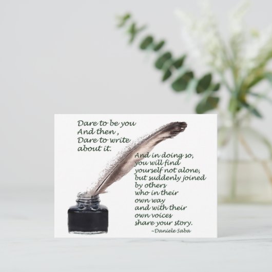 Carte Postale Oser écrire (Debout devant)