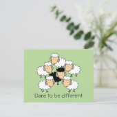 Carte Postale Oser être un mouton noir différent (Debout devant)
