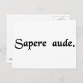 Carte Postale Osez être sage. (Devant / Derrière)