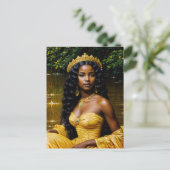 Carte Postale Oshun Déesse Africaine Élégant Art Orisha (Debout devant)