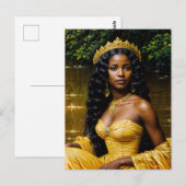 Carte Postale Oshun Déesse Africaine Élégant Art Orisha (Devant / Derrière)