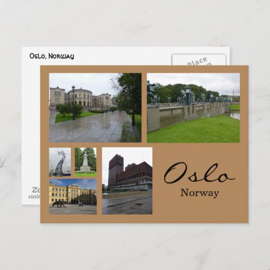 Carte Postale Oslo Collage 1 (Devant / Derrière)