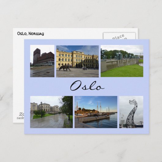 Carte Postale Oslo Collage 2 (Devant / Derrière)