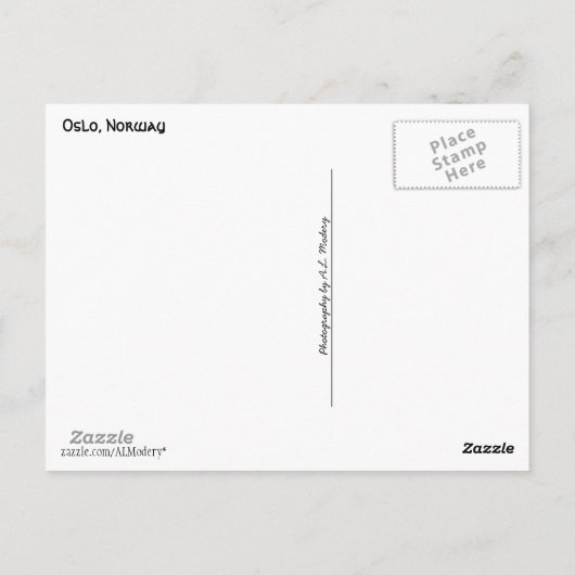 Carte Postale Oslo Collage 2 (Dos)