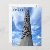 Carte Postale Oslo Norvège Capitale Ville Parc Vigeland Monolith (Devant / Derrière)