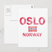 Carte Postale Oslo Norvège Designs (Devant / Derrière)