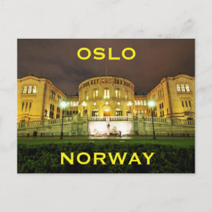 Carte Postale Oslo, Norvège la nuit