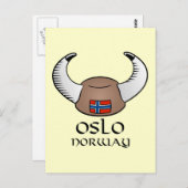 Carte Postale Oslo Norvège Viking Casquette (Devant / Derrière)