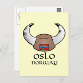 Carte Postale Oslo Norvège Viking Casquette (Devant / Derrière)