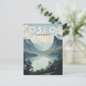 Carte Postale Oslo Norvège Voyage Art Vintage (Debout devant)