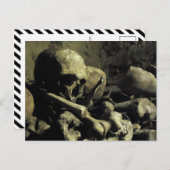 Carte Postale ossements des catacombes (Devant / Derrière)