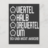 Carte Postale Ossi Ostdeutsche Uhrzeit Ossi Viertel Halb Um Uhr (Devant)