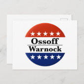 Carte Postale Ossoff Warnock Géorgie Runoffs (Devant / Derrière)