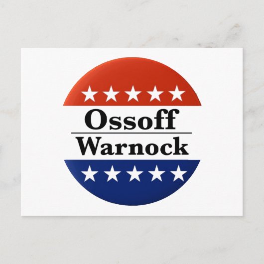 Carte Postale Ossoff Warnock Géorgie Runoffs (Devant)