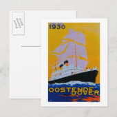 Carte Postale Ostende Dover Poster Vintage Europe (Devant / Derrière)