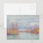 Carte Postale Ostende Harbour par James Ensor (1900) (Devant / Derrière)