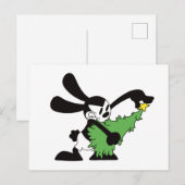 Carte Postale Oswald Le Chanceux Arbre De Noël Lapin (Devant / Derrière)