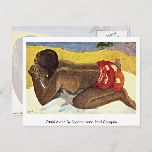 Carte Postale Otahi Seul Par Eugene Henri Paul Gauguin (Devant / Derrière)